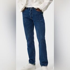 NWT J.Lindeberg Men’s The Cody Slub Regular Denim Jeans Mid Blue - Size 32x32